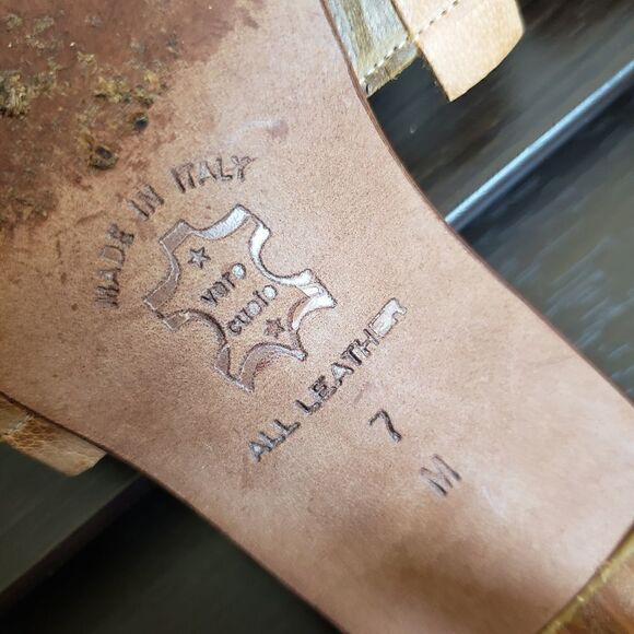 Tommy Bahama leather heel sandals 7 - Picture 3 of 6